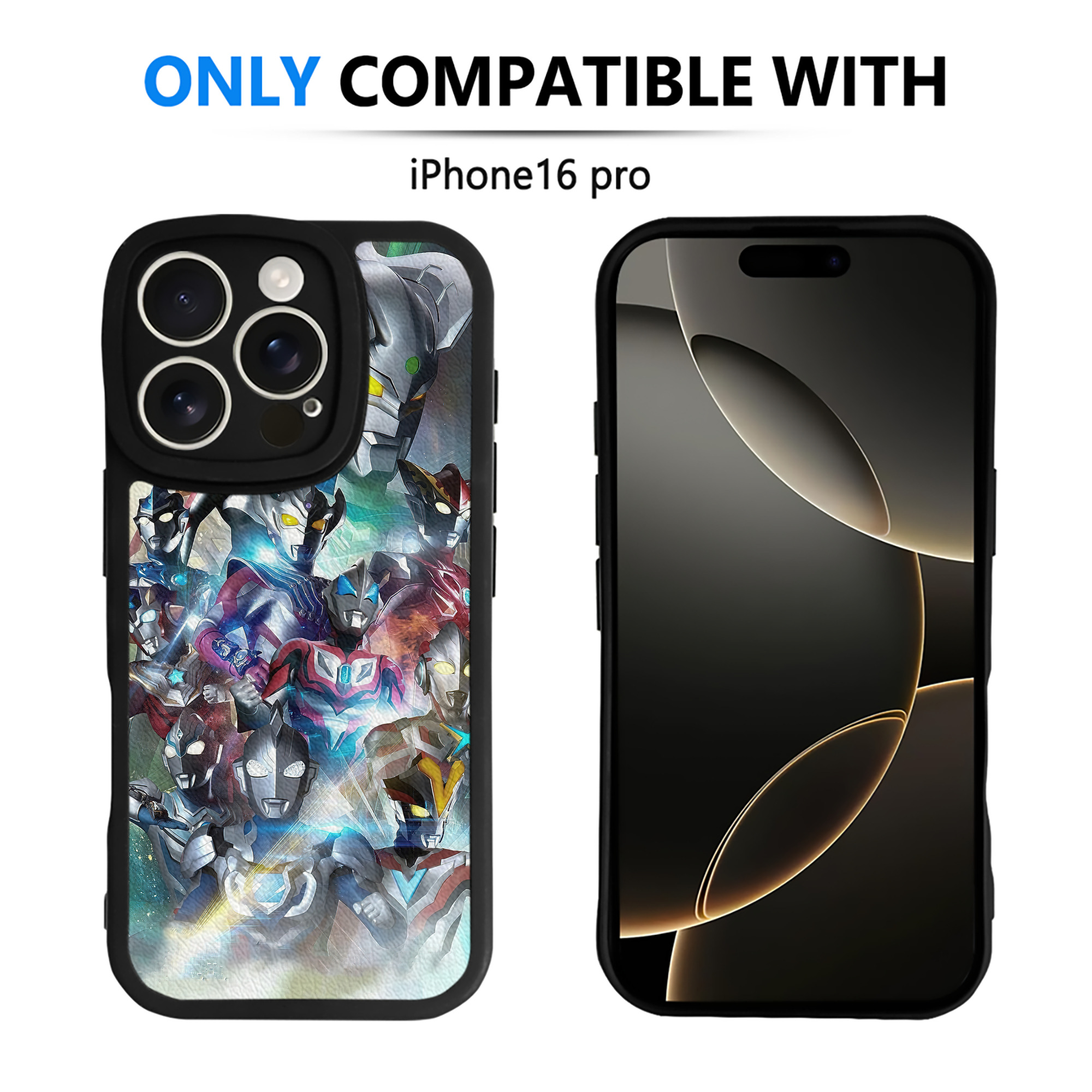 （画像用） ウルトラマン Ultraman 【iPhone 16シリーズ対応】シリコンスマホケース（レザー調） 材質：シリコン